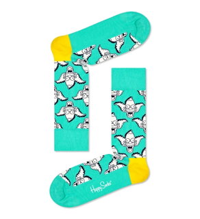 Happy Socks Daily Sock Crew The Simpsons Krusty The Clown (Organic Cotton) mint green - 1 Pair